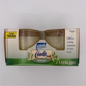 Vintage NOS Glade Bayberry Candle Scents Twin Pack - White and Brown